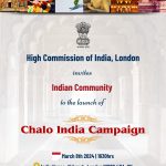 Join us for the Grand Launch of the ChaloIndia Campaign on March 8th  hosted by HCI London